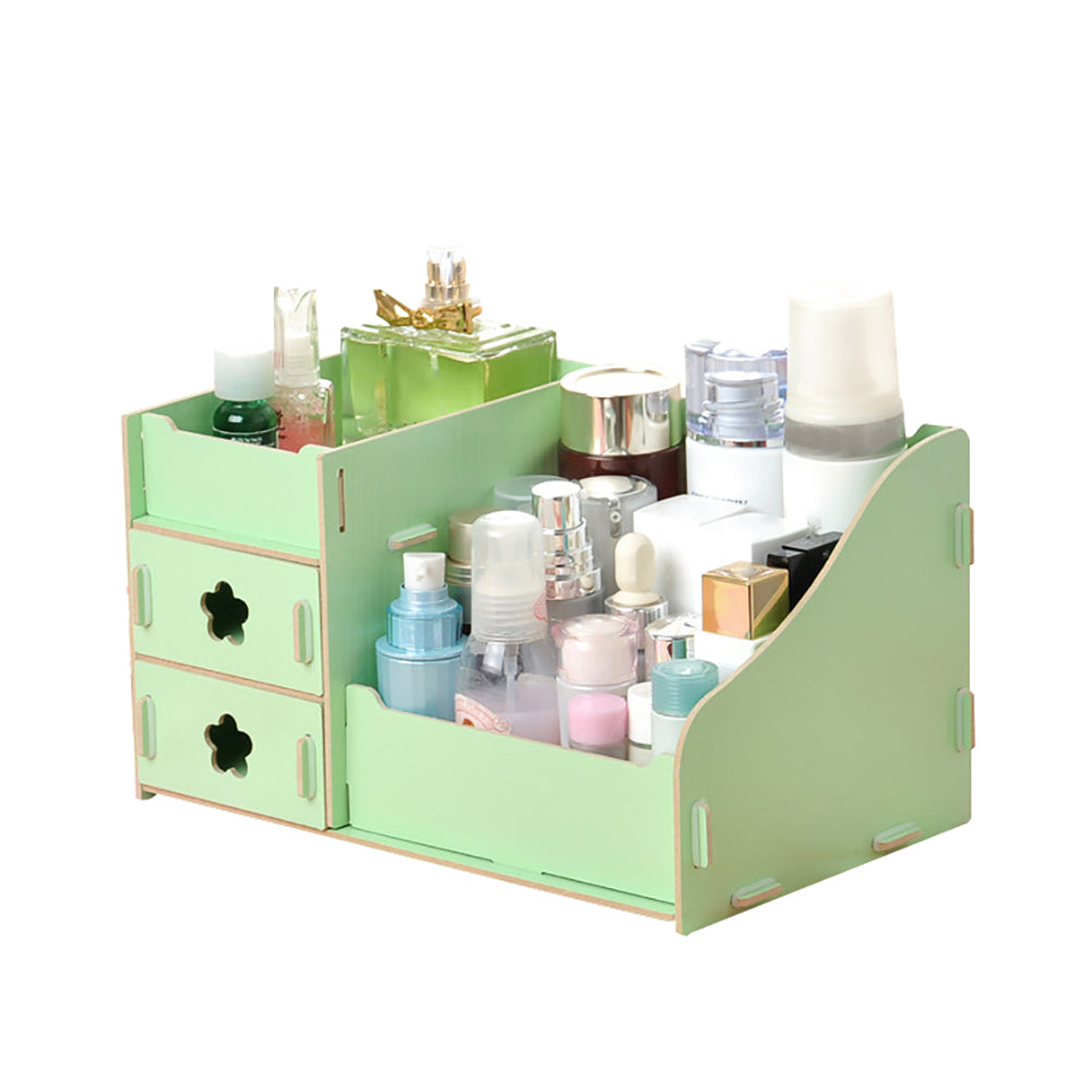 Detachable Wooden Makeup Cosmetic Storage Case DIY Container Sundry Organizer