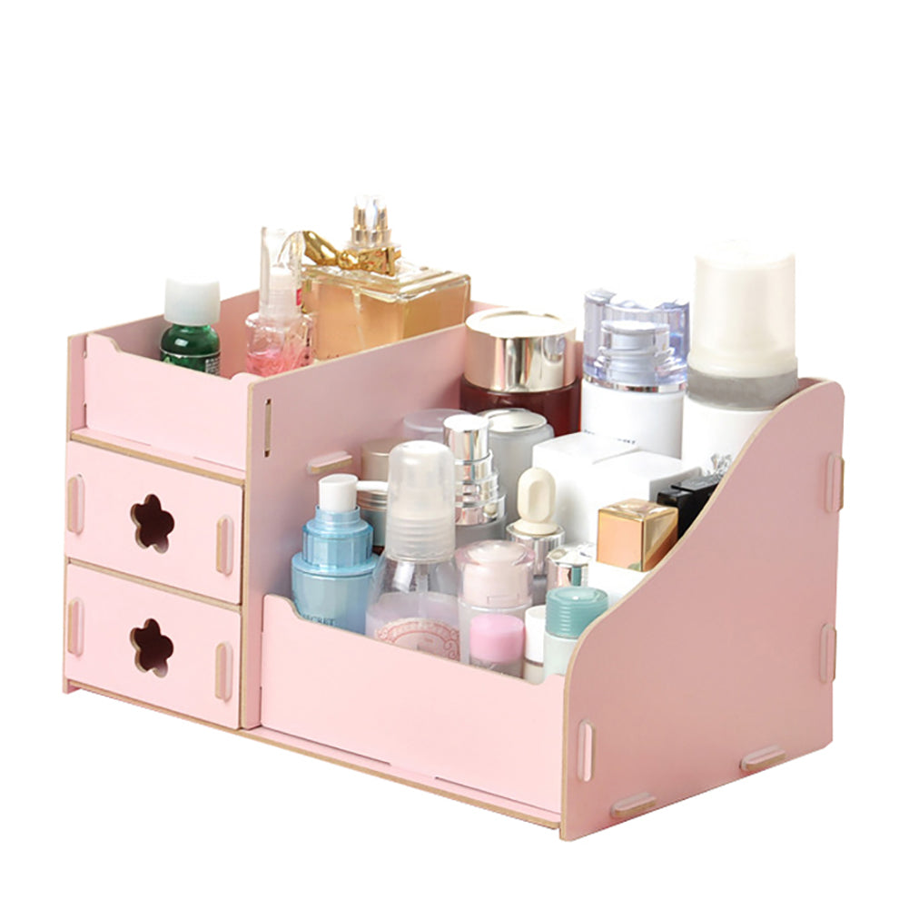 Detachable Wooden Makeup Cosmetic Storage Case DIY Container Sundry Organizer