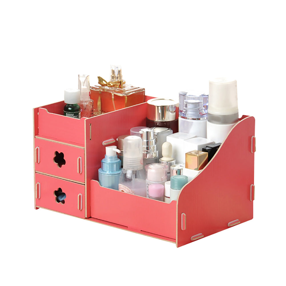 Detachable Wooden Makeup Cosmetic Storage Case DIY Container Sundry Organizer