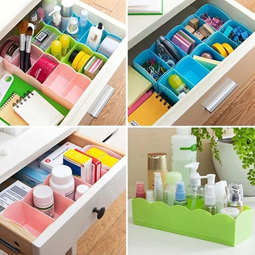 5 Compartment Socks Underwear Bra Tie Drawer Storage Box Clothes Organizer Case