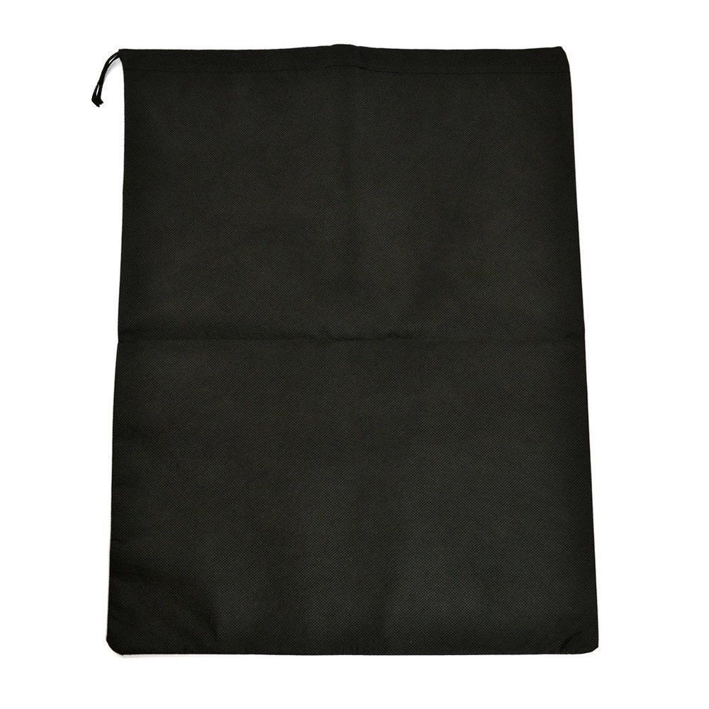 3Pcs Portable Non-Woven Drawstring Travel Black Shoes Storage Pouch Dust Bags