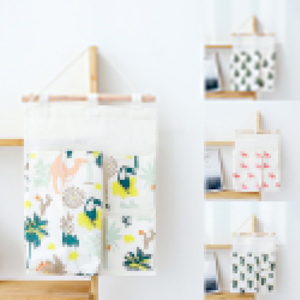 Nordic Flamingo Cactus 3 Pockets Rod Handing Container Tissue Holder Home Decor