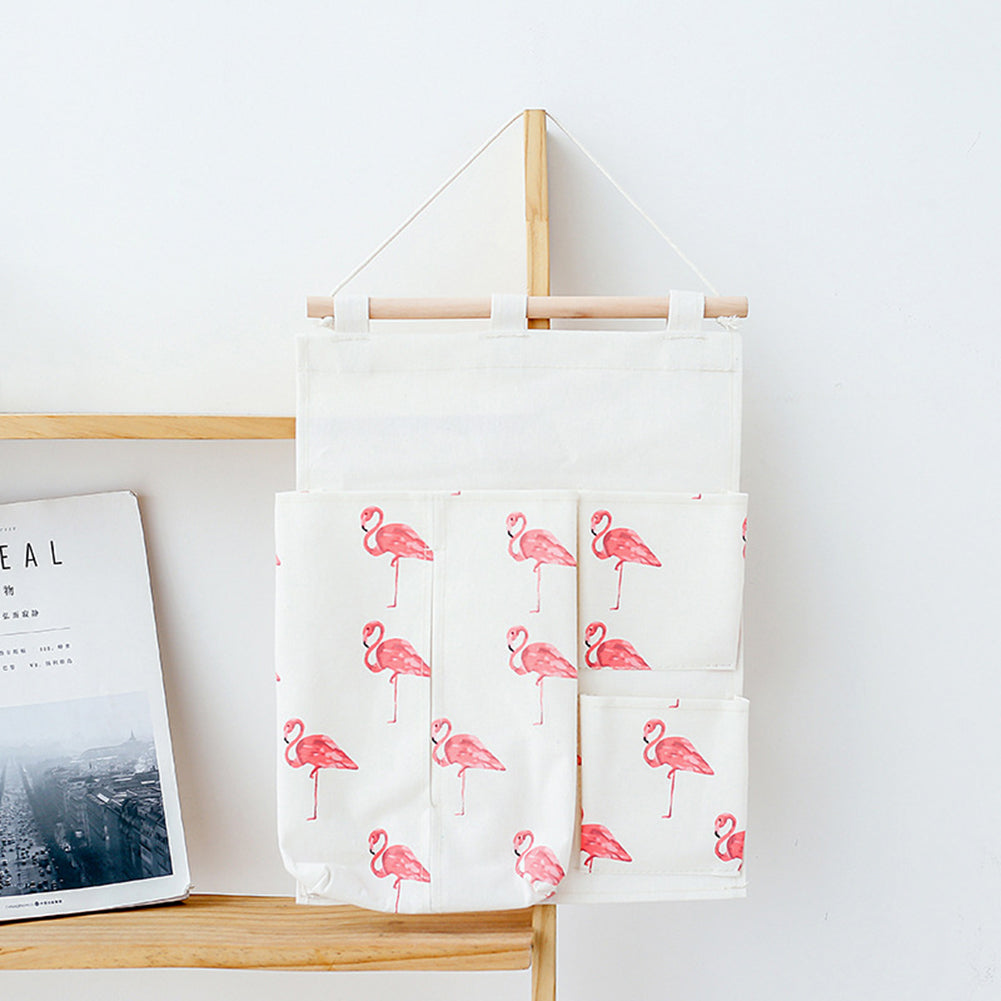 Nordic Flamingo Cactus 3 Pockets Rod Handing Container Tissue Holder Home Decor