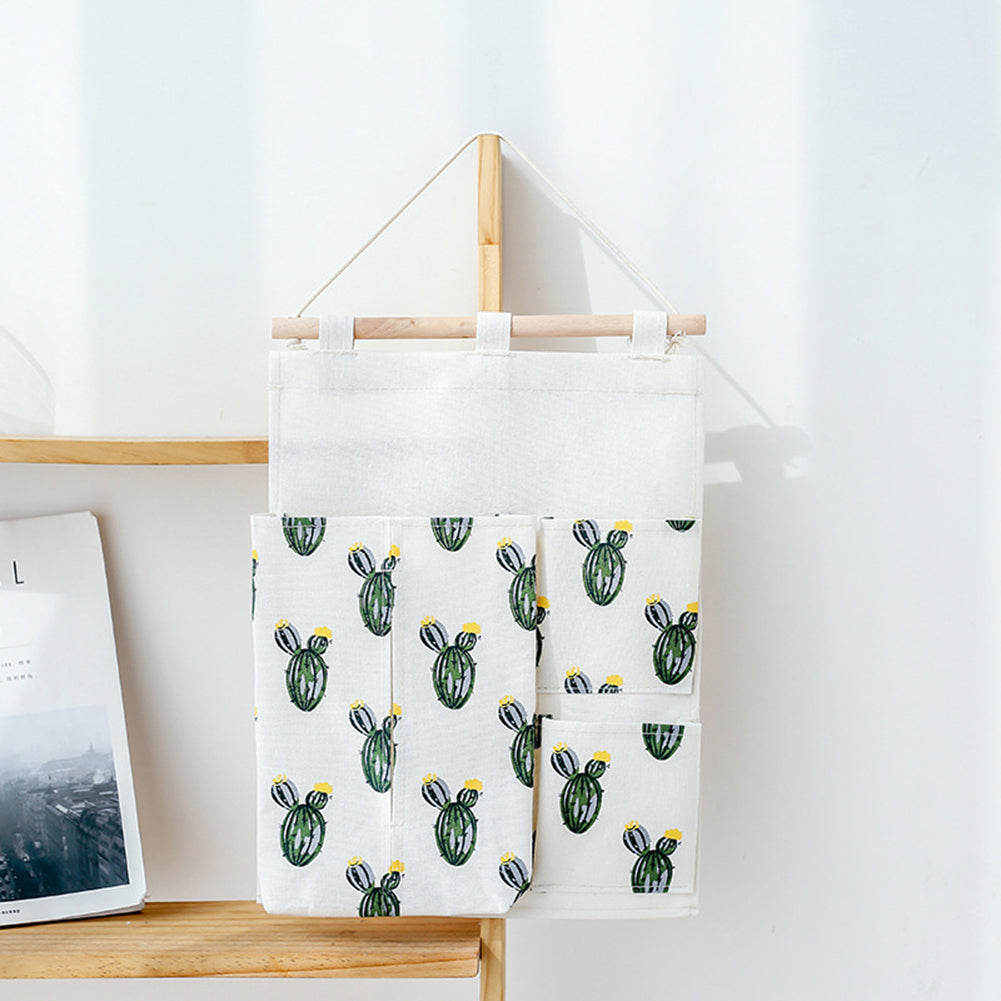 Nordic Flamingo Cactus 3 Pockets Rod Handing Container Tissue Holder Home Decor