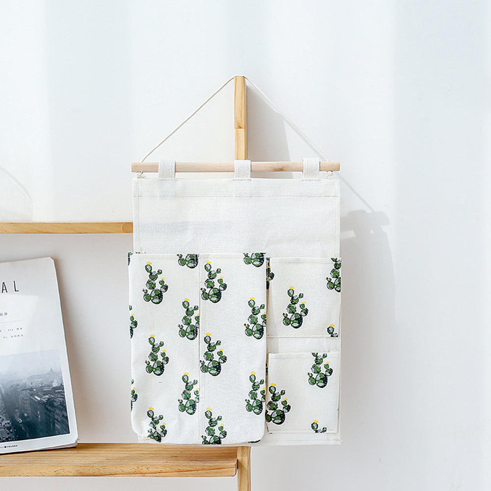 Nordic Flamingo Cactus 3 Pockets Rod Handing Container Tissue Holder Home Decor