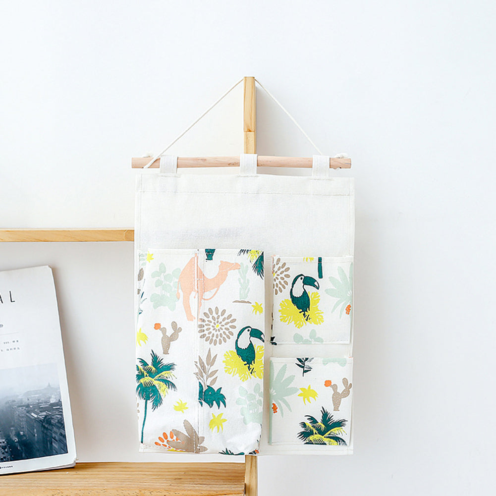 Nordic Flamingo Cactus 3 Pockets Rod Handing Container Tissue Holder Home Decor