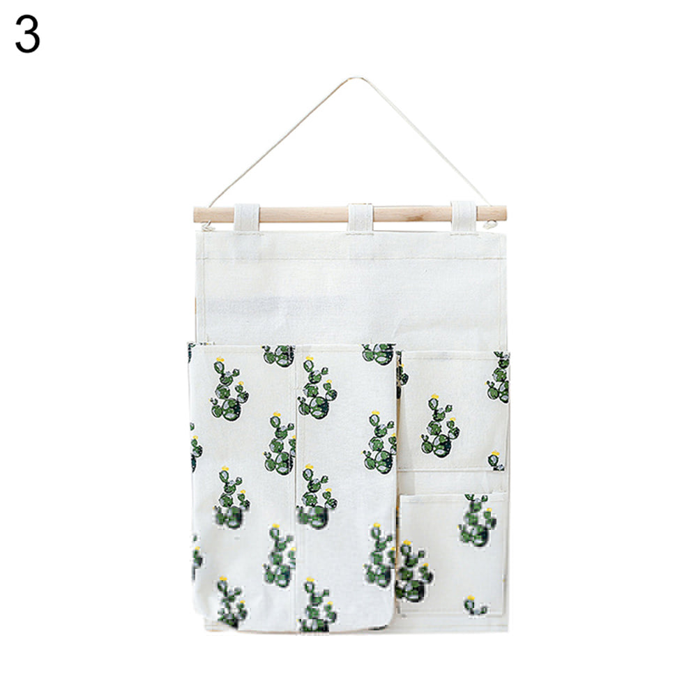 Nordic Flamingo Cactus 3 Pockets Rod Handing Container Tissue Holder Home Decor