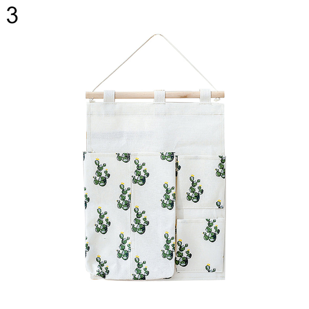 Nordic Flamingo Cactus 3 Pockets Rod Handing Container Tissue Holder Home Decor