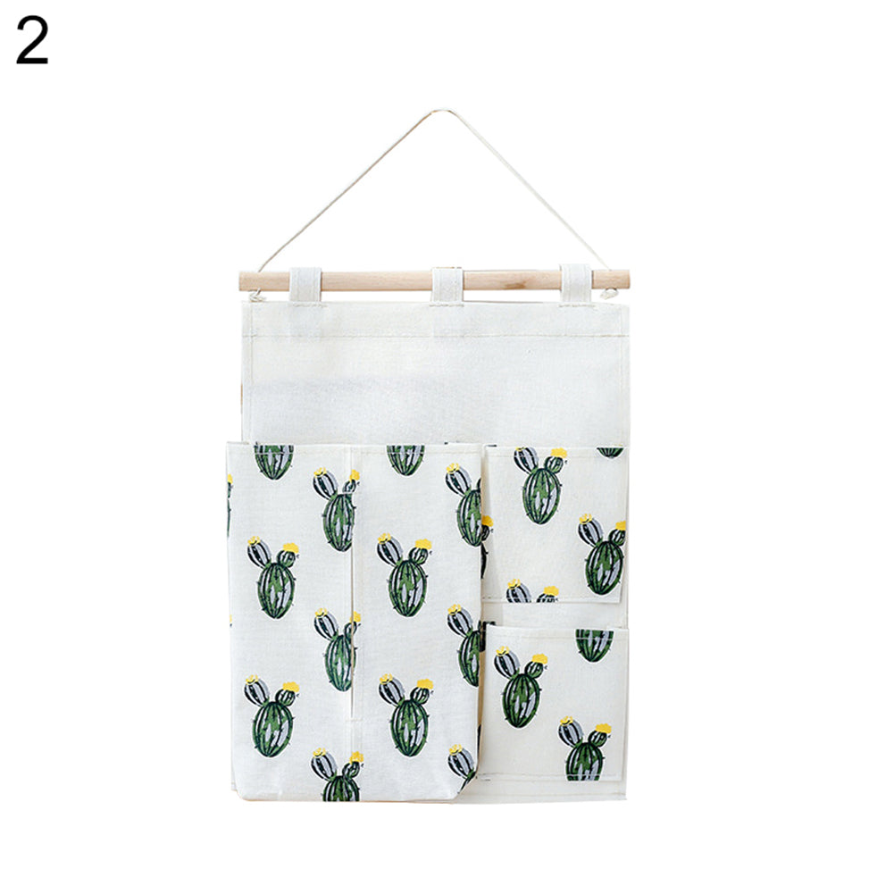 Nordic Flamingo Cactus 3 Pockets Rod Handing Container Tissue Holder Home Decor