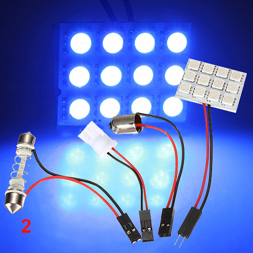 9/12/15/20/24/48 LED 5050 SMD Car Light Panel T10 Festoon BA9S Adapter