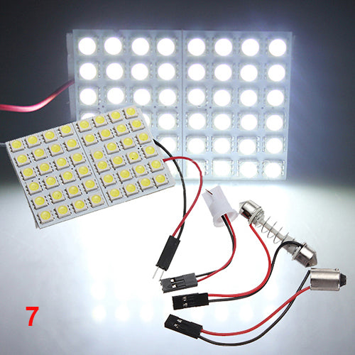 9/12/15/20/24/48 LED 5050 SMD Car Light Panel T10 Festoon BA9S Adapter