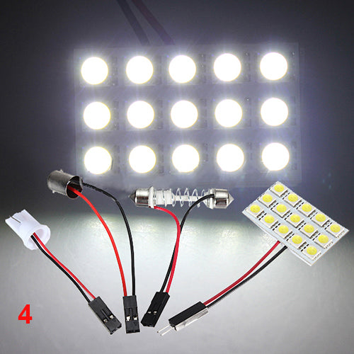 9/12/15/20/24/48 LED 5050 SMD Car Light Panel T10 Festoon BA9S Adapter