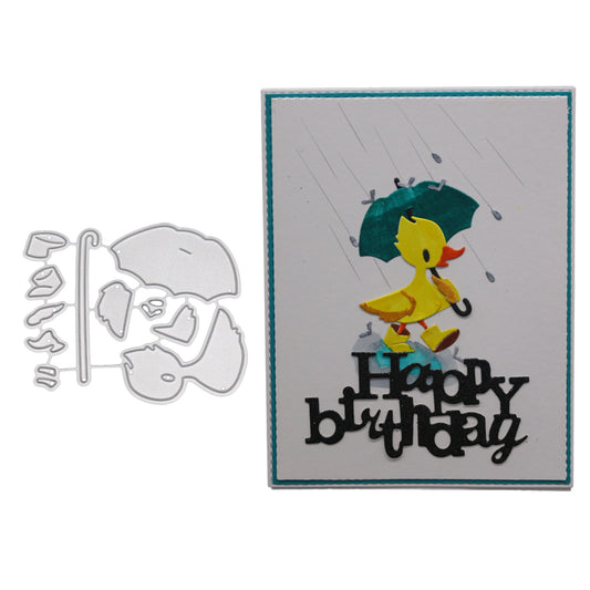 Umbrella Duck Metal Cutting Dies Stencil DIY Scrapbooking Album Paper Card Craft