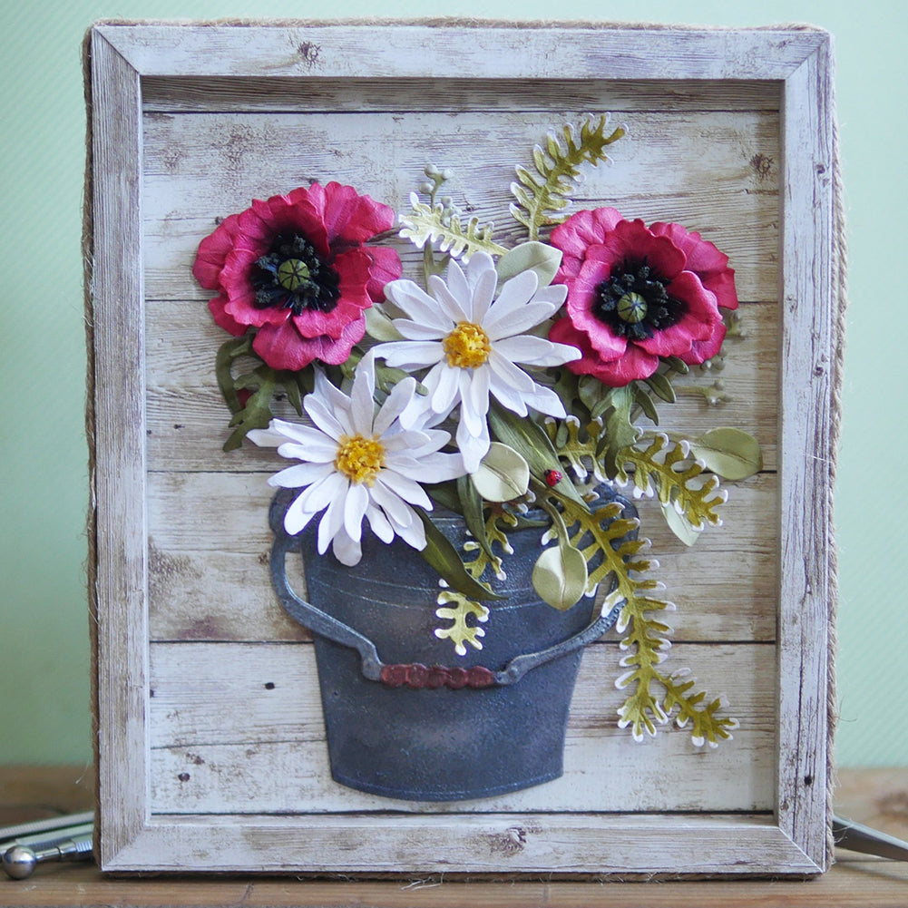 DIY Bucket Design Cutting Die Stencil Scrapbooking Paper Cards Album Craft Decor