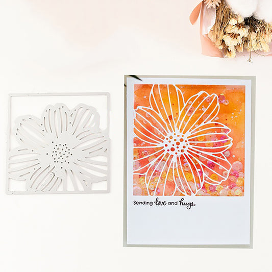 Big Flower Metal Cutting Die Embossing DIY Scrapbook Album Paper Crafts Stencil