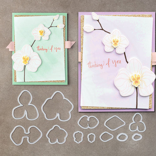 Climbing Orchid Flowers Cutting Dies Embossing Stencil Scrapbook Card DIY Decor