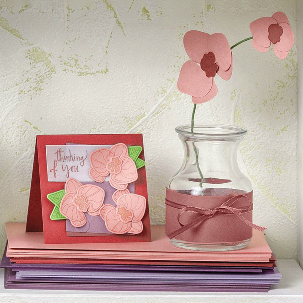 Climbing Orchid Flowers Cutting Dies Embossing Stencil Scrapbook Card DIY Decor