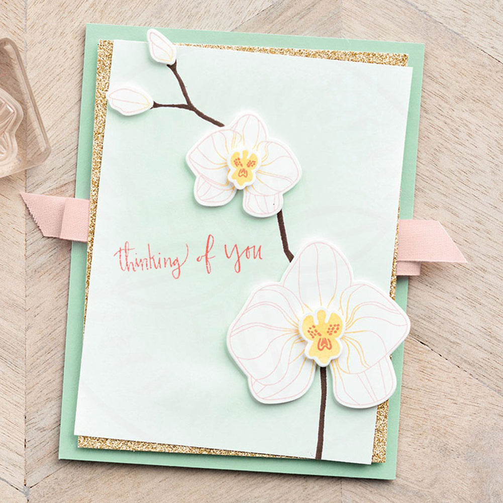 Climbing Orchid Flowers Cutting Dies Embossing Stencil Scrapbook Card DIY Decor