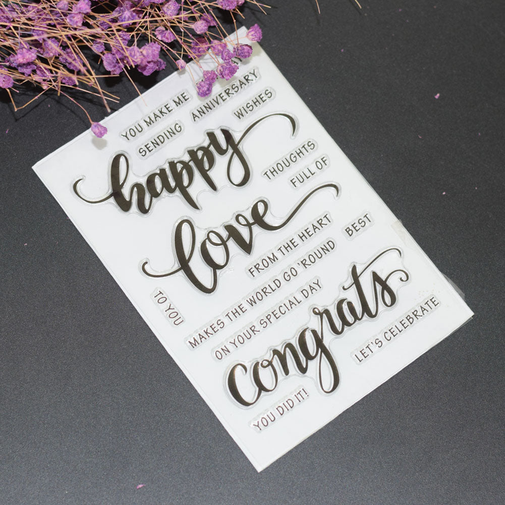 English Letter Silicone Stamp Template Card Scrapbook Handcraft DIY Stencil Tool