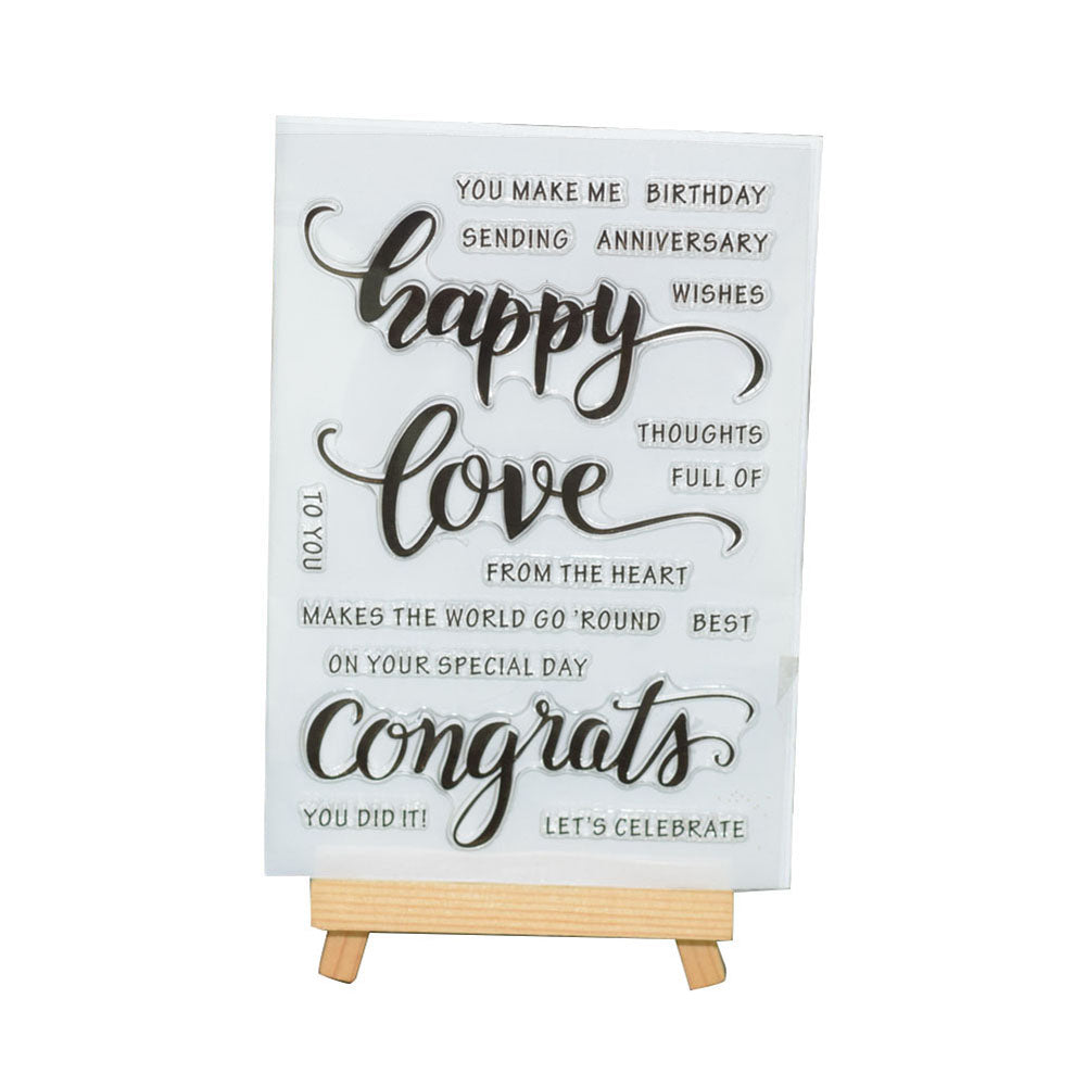 English Letter Silicone Stamp Template Card Scrapbook Handcraft DIY Stencil Tool