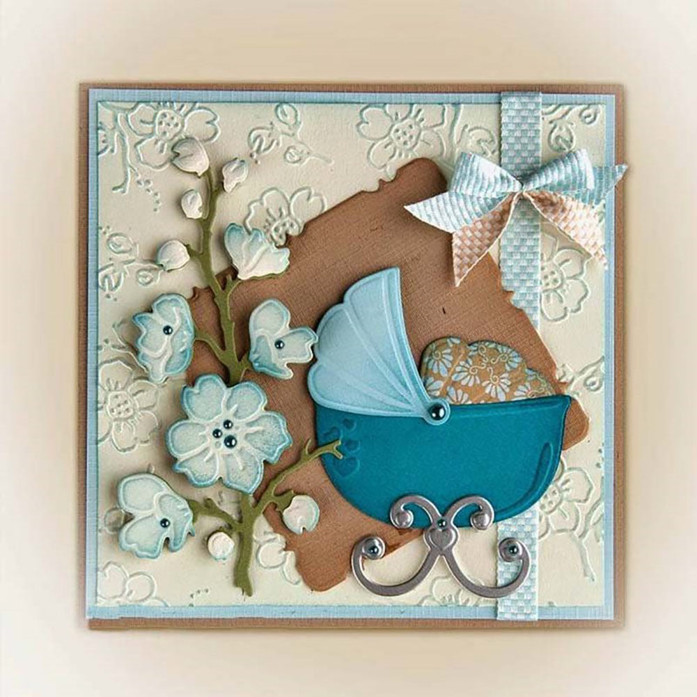 DIY Paper Art Cutter Baby Bath Tub Cradle Card Scrapbook Handcrafts Cutting Dies