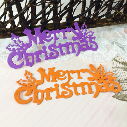Merry Christmas Letters Cutting Die DIY Scrapbook Album Cards Embossing Tool