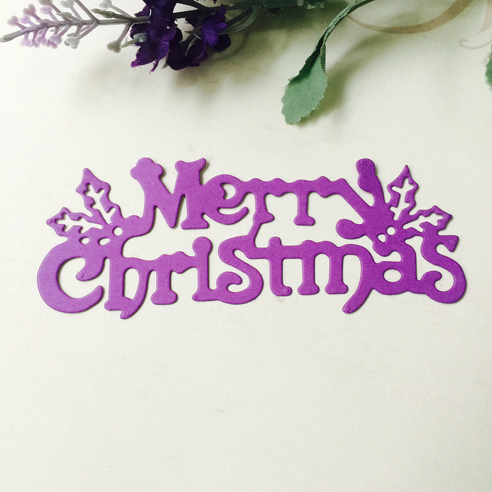 Merry Christmas Letters Cutting Die DIY Scrapbook Album Cards Embossing Tool