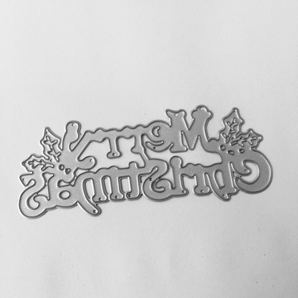 Merry Christmas Letters Cutting Die DIY Scrapbook Album Cards Embossing Tool