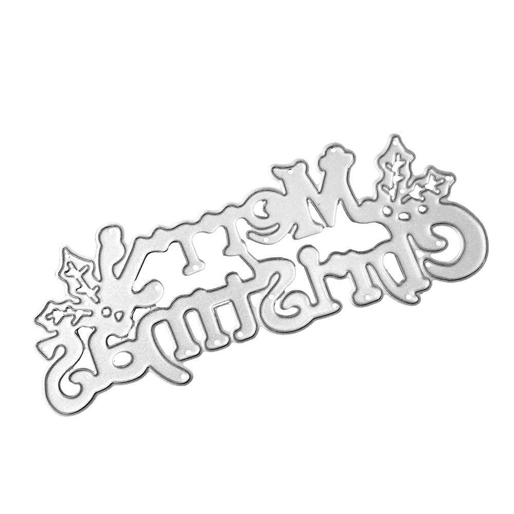 Merry Christmas Letters Cutting Die DIY Scrapbook Album Cards Embossing Tool