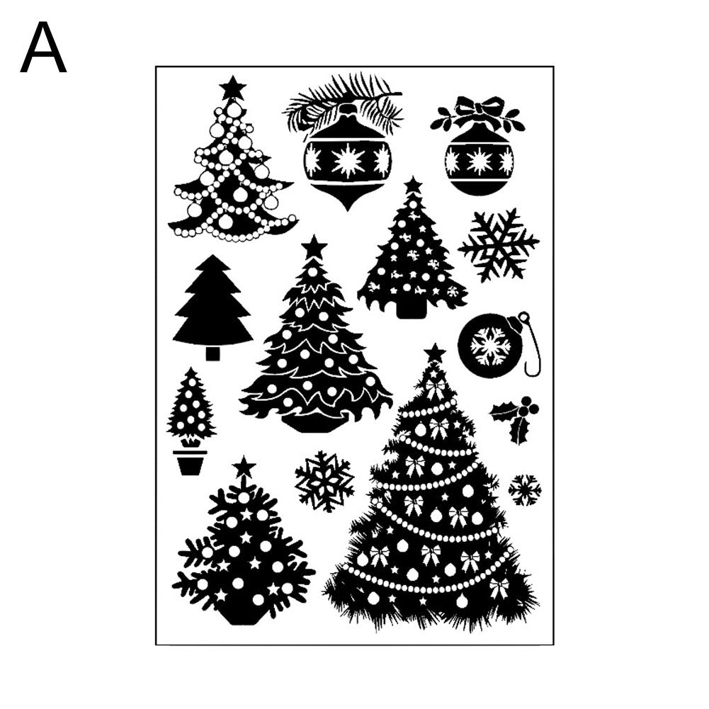 Christmas Tree House Elk DIY Stamp Paper Cards Album Scrapbooking Decor Stamper