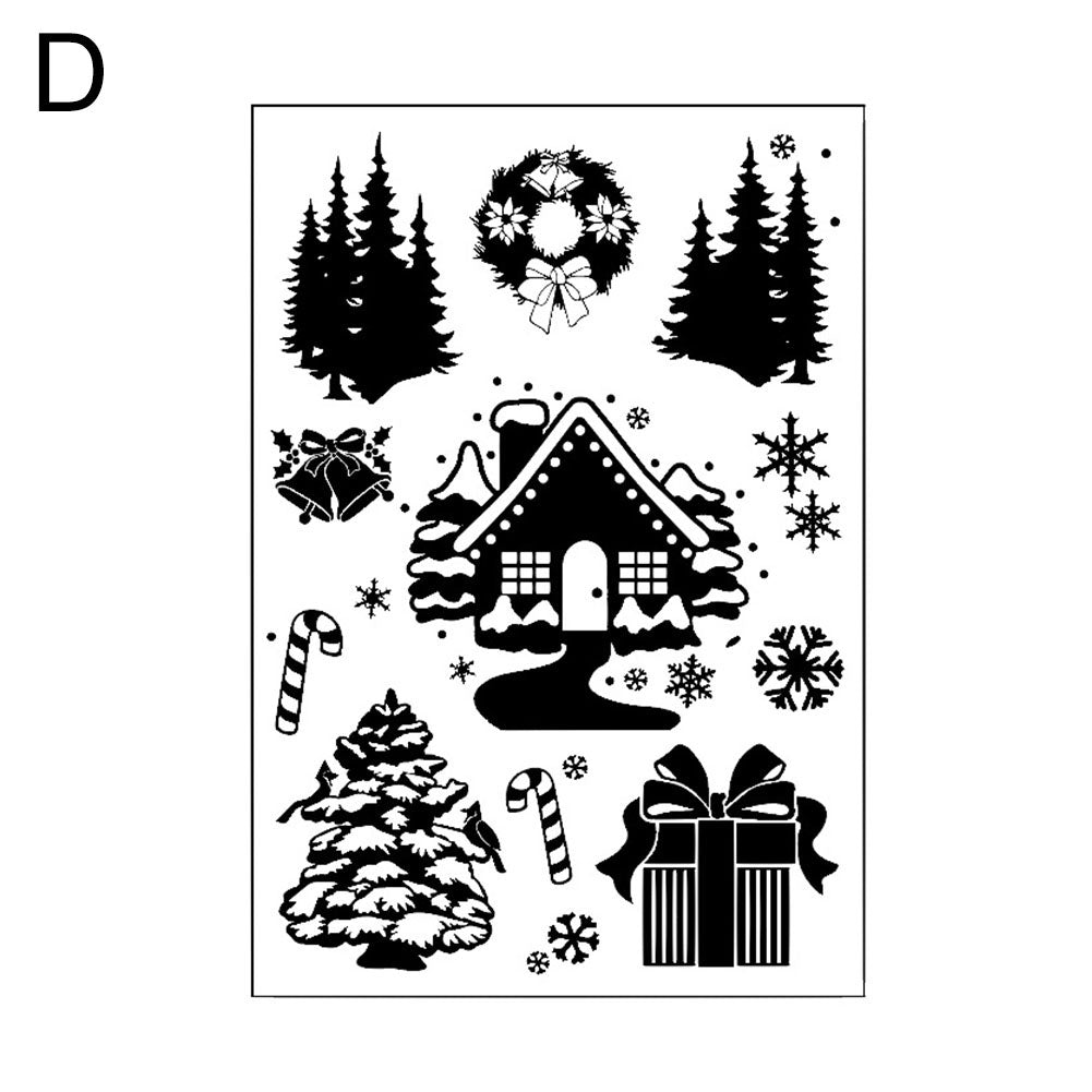 Christmas Tree House Elk DIY Stamp Paper Cards Album Scrapbooking Decor Stamper