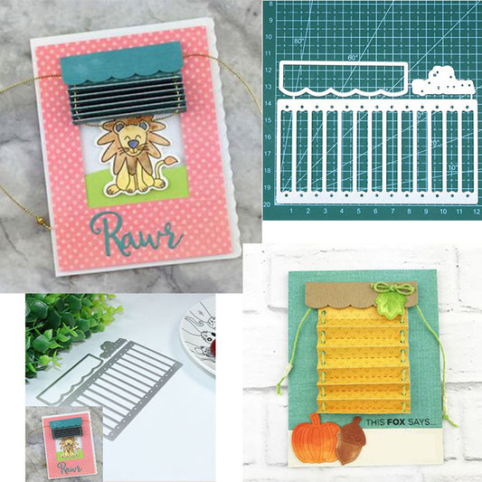 Window Curtain Stencil Metal Cutting Die Set DIY Scrapbooking Paper Card Craft