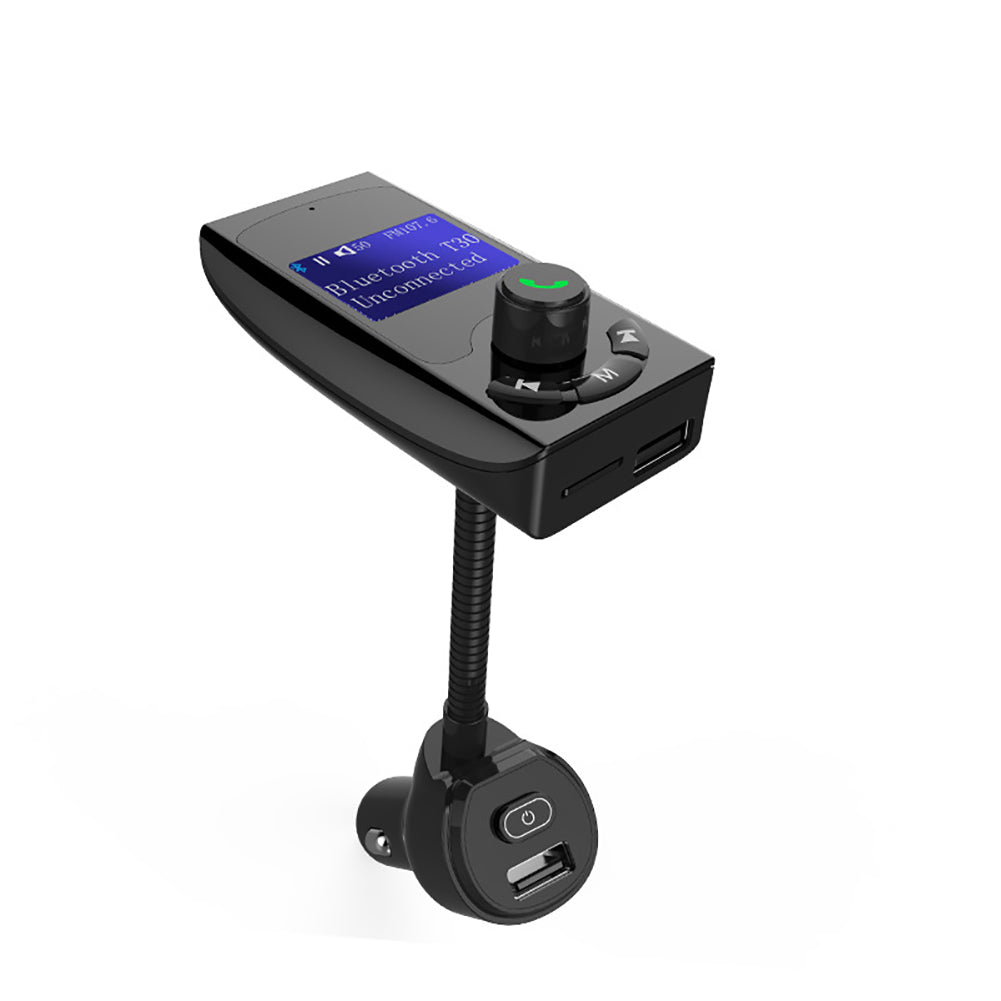 Portable Bluetooth Handsfree Kit FM Transmitter Dual USB Car MP3 Player Charger