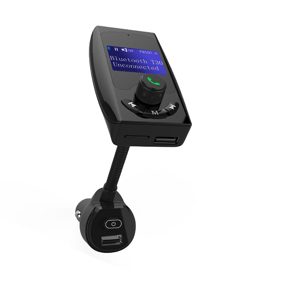 Portable Bluetooth Handsfree Kit FM Transmitter Dual USB Car MP3 Player Charger