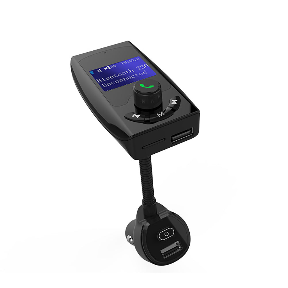 Portable Bluetooth Handsfree Kit FM Transmitter Dual USB Car MP3 Player Charger