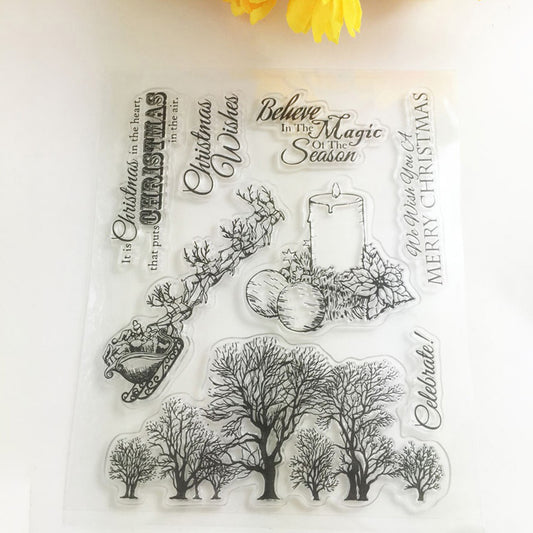 Christmas Decor Silicone Clear Stamper DIY Scrapbooking Card Album Decor Tool