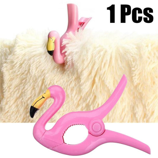 Towel Clips Hanger Flamingo Clothes Grip Clothespin Portable Beach Accessory