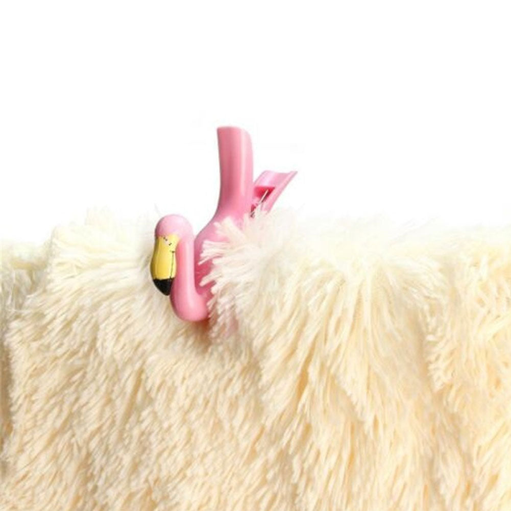 Towel Clips Hanger Flamingo Clothes Grip Clothespin Portable Beach Accessory
