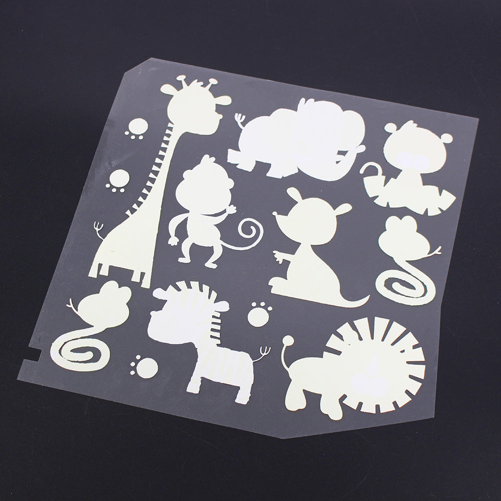 Colorful Animal Zoo Clothes Giraffe Lion Snake Pattern T-Shirt Sticker Decor