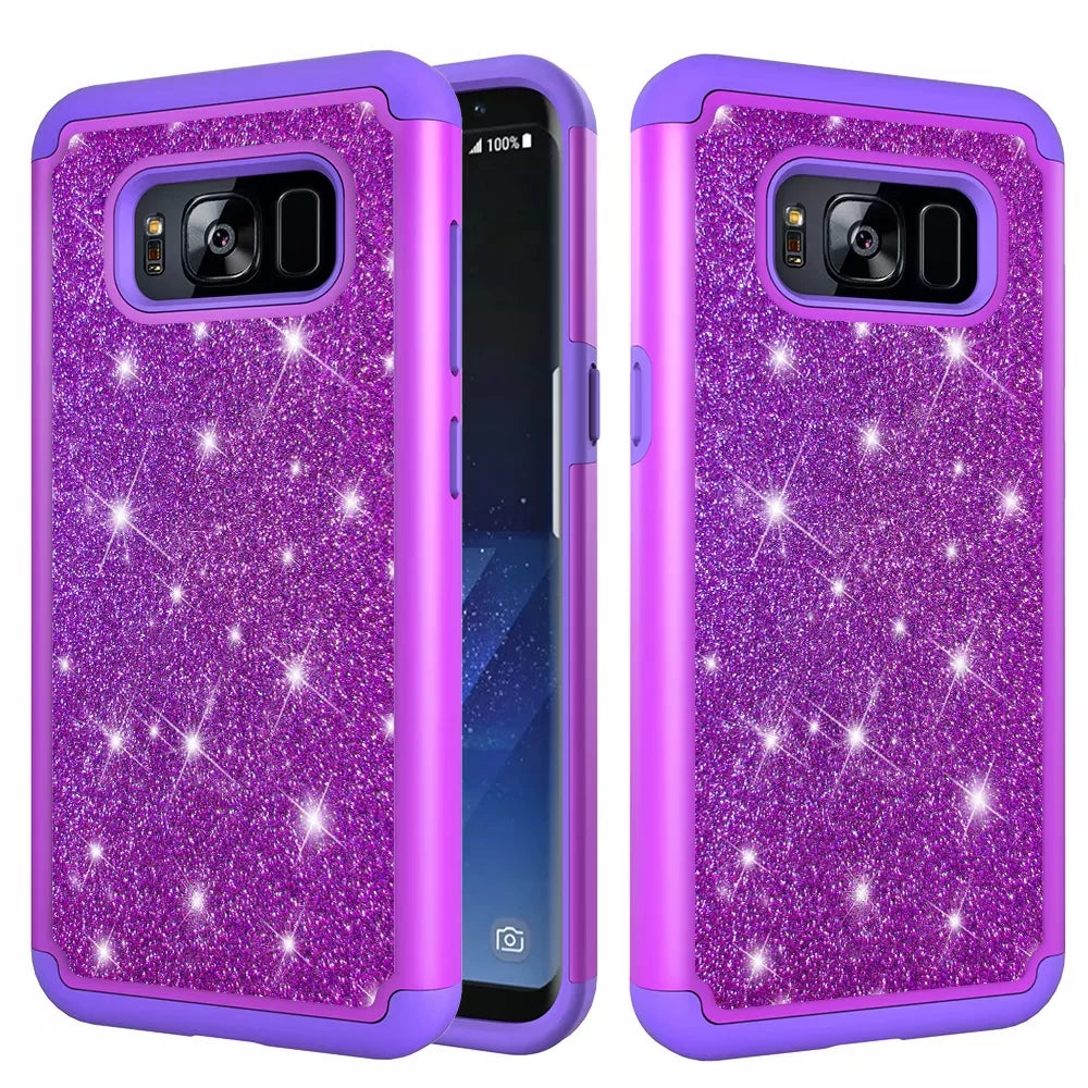 flash phone case all inclusive soft edge PC hard shell 2 in 1 anti-fall silicone for Samsung Galaxy S8