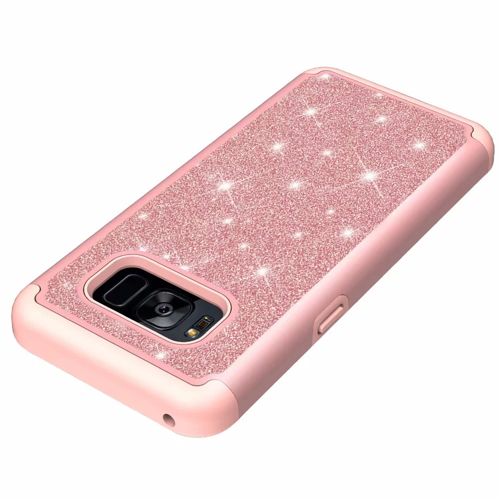 flash phone case all inclusive soft edge PC hard shell 2 in 1 anti-fall silicone for Samsung Galaxy S8