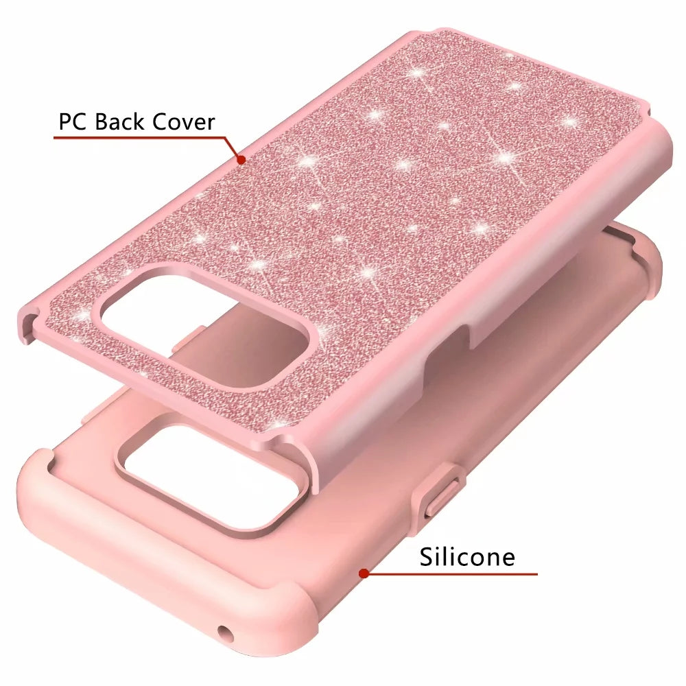 flash phone case all inclusive soft edge PC hard shell 2 in 1 anti-fall silicone for Samsung Galaxy S8