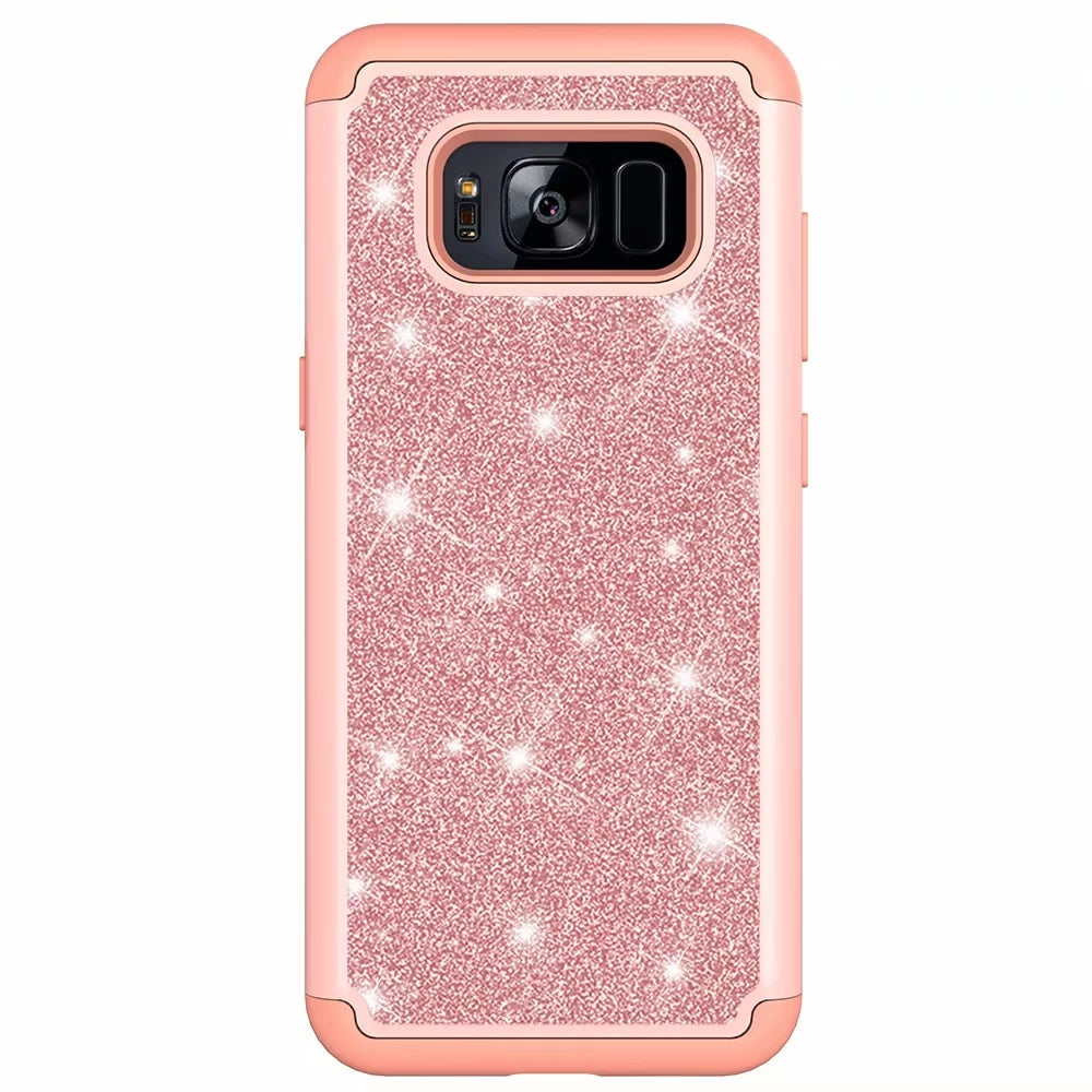 flash phone case all inclusive soft edge PC hard shell 2 in 1 anti-fall silicone for Samsung Galaxy S8