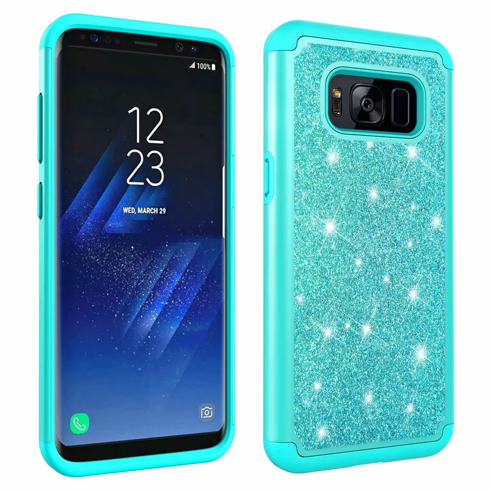 flash phone case all inclusive soft edge PC hard shell 2 in 1 anti-fall silicone for Samsung Galaxy S8