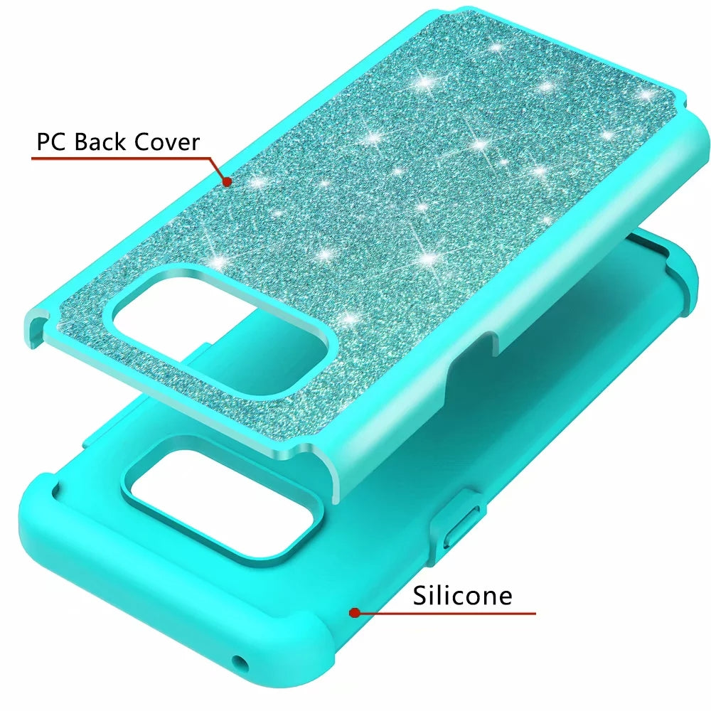 flash phone case all inclusive soft edge PC hard shell 2 in 1 anti-fall silicone for Samsung Galaxy S8