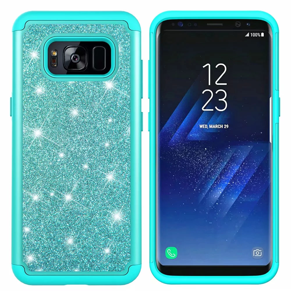flash phone case all inclusive soft edge PC hard shell 2 in 1 anti-fall silicone for Samsung Galaxy S8