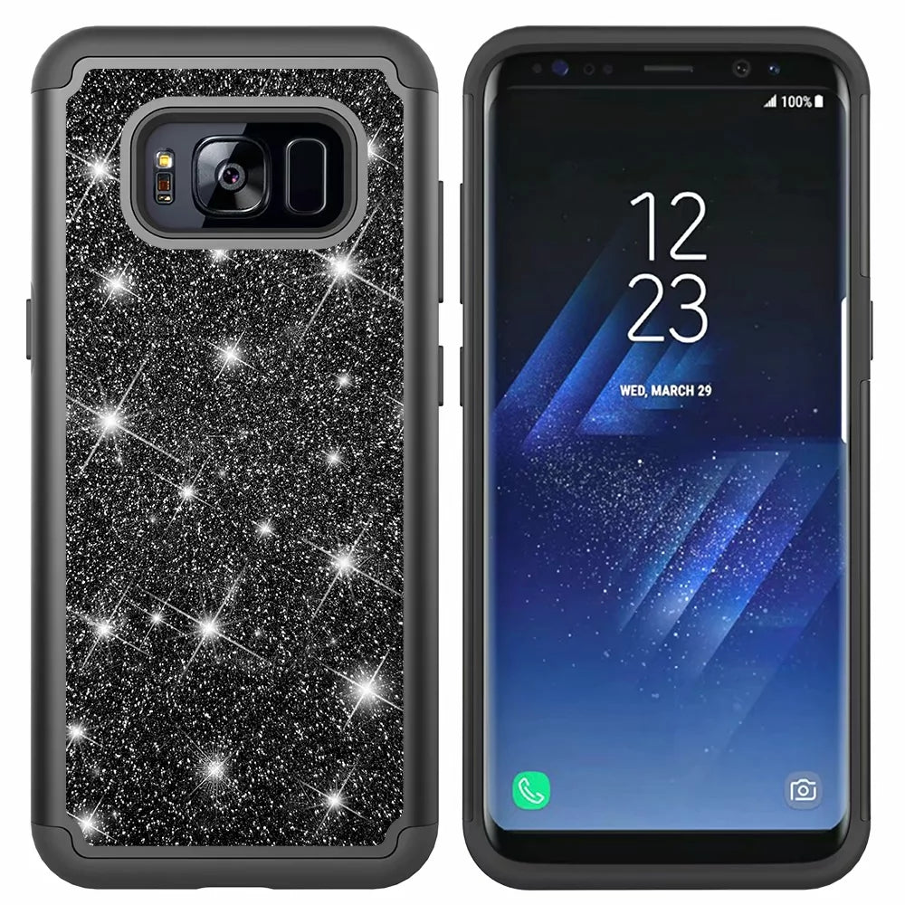 flash phone case all inclusive soft edge PC hard shell 2 in 1 anti-fall silicone for Samsung Galaxy S8