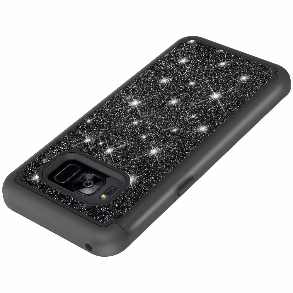 flash phone case all inclusive soft edge PC hard shell 2 in 1 anti-fall silicone for Samsung Galaxy S8