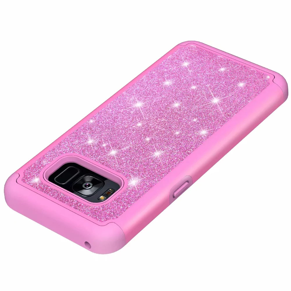 flash phone case all inclusive soft edge PC hard shell 2 in 1 anti-fall silicone for Samsung Galaxy S8