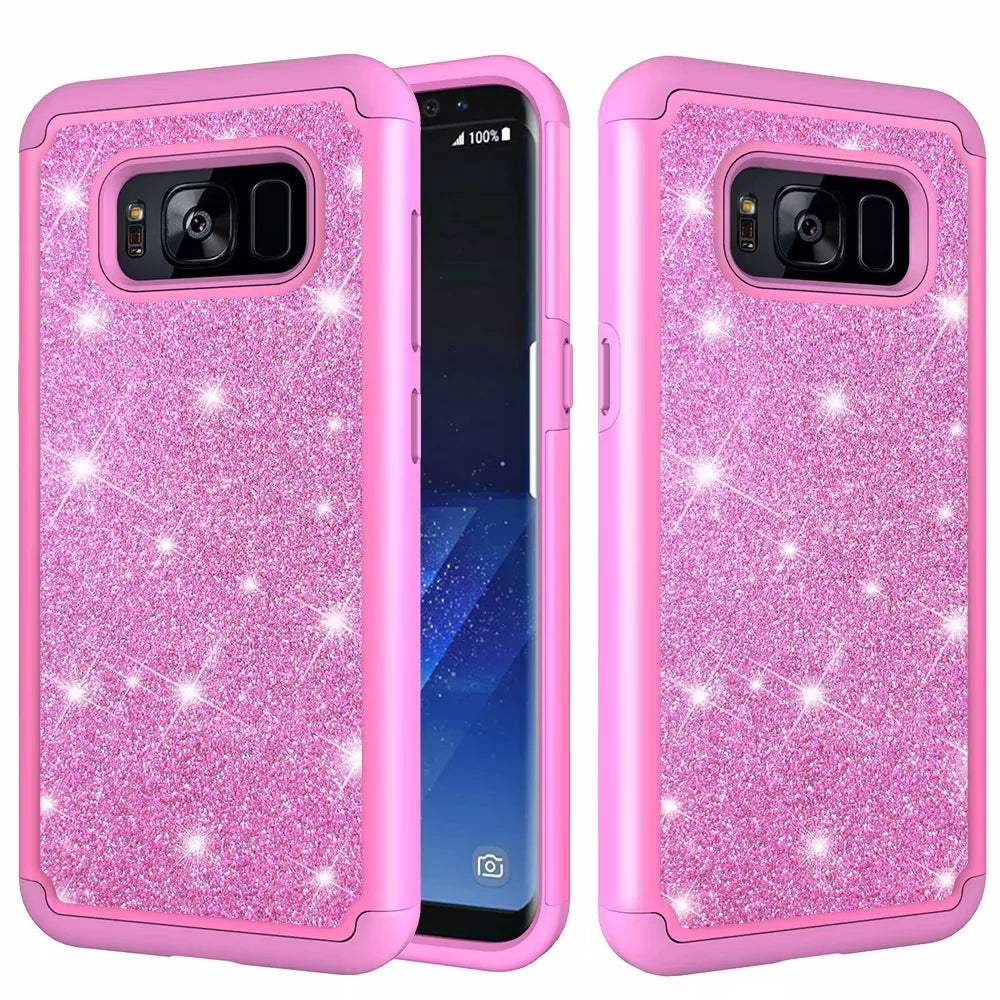 flash phone case all inclusive soft edge PC hard shell 2 in 1 anti-fall silicone for Samsung Galaxy S8